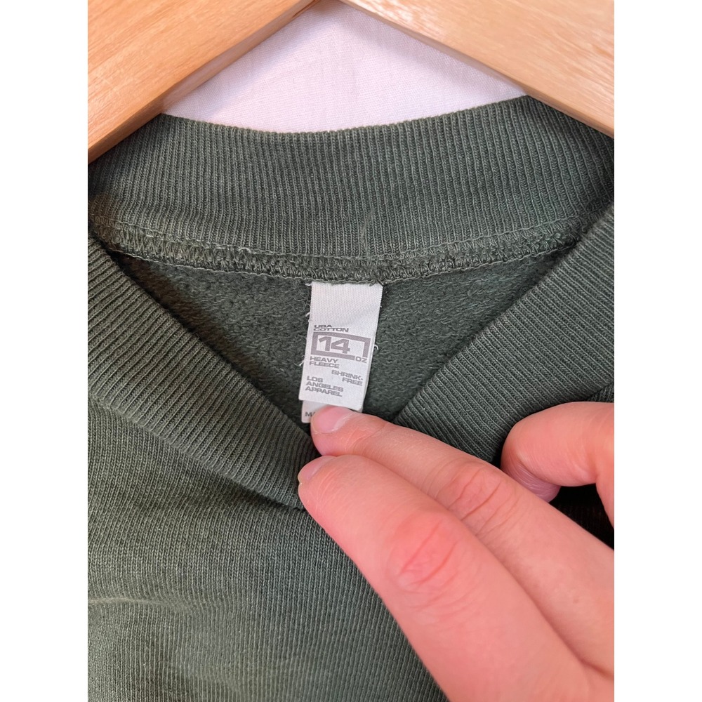 Trinity The Label Tennis Club Crewneck Green Heavy Fleece S/M Retro Sporty - Picture 3 of 9